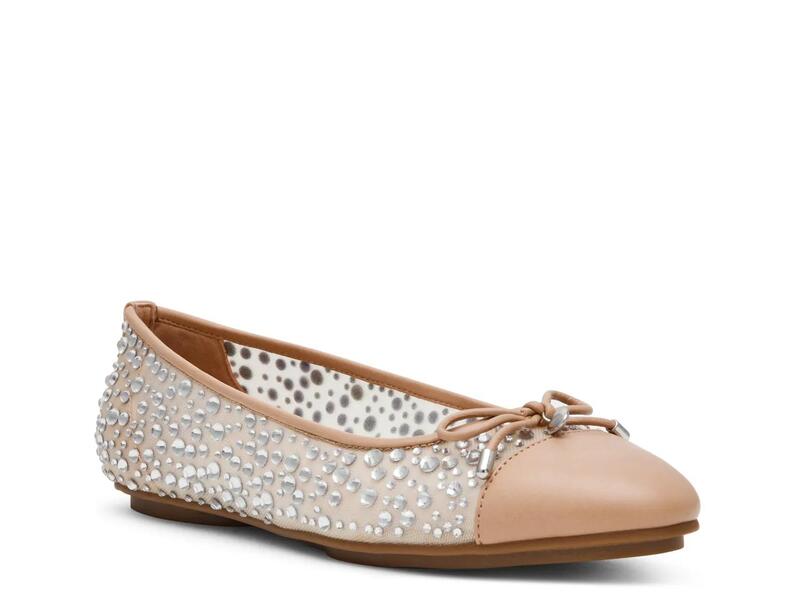 アンクライン レディース シューズ パンプス Anne KleinLuci Ballet Flat Beige/Rhinestone ベージュ