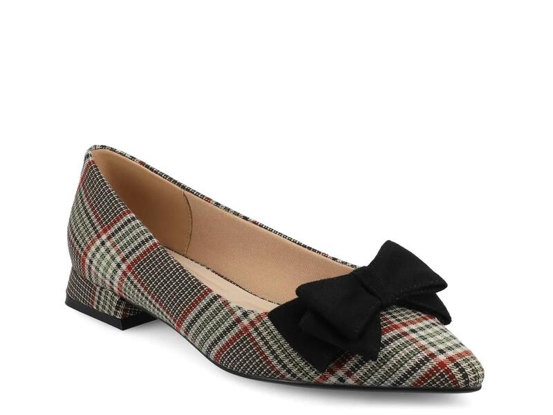 ジャーニー レディース シューズ パンプス JourneeOphelia Flat Black/Red/Grey Plaid ブラック|ReVida 店