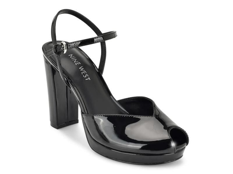 ナインウェスト レディース シューズ パンプス プラットフォーム Nine WestElanna Platform Pump Black Patent Synthetic ブラック|ReVida 店