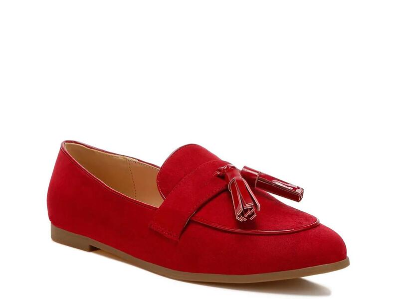 ラグアンドコー レディース シューズ スリッポン・ローファー Rag & CoFolklore Loafe red レッド｜ReVida 店