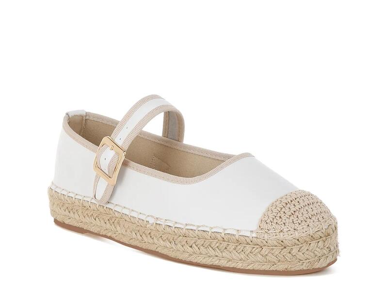 ラグアンドコー レディース シューズ パンプス Rag & CoOstac Mary Janespadrille Flat White ホワイト|ReVida 店