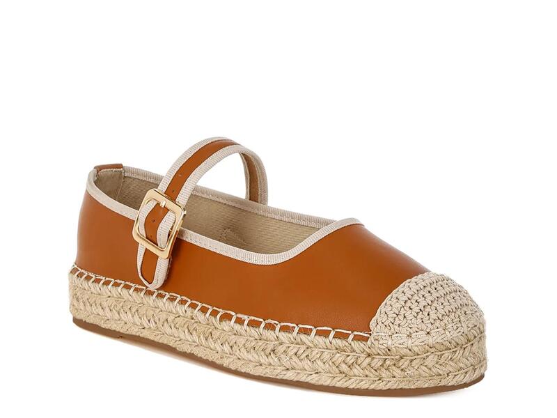 ラグアンドコー レディース シューズ パンプス Rag & CoOstac Mary Janespadrille Flatan タン|ReVida 店