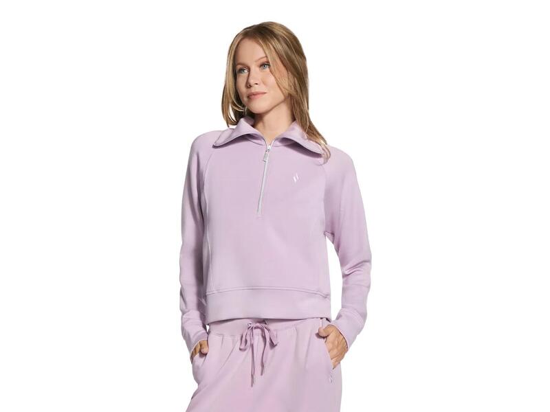 スケッチャーズ レディース シューズ スニーカー ハーフジップ スウェット シャツ SkechersSKECHLUXElevate Quarter Zip Sweatshirt Mauve Pink ピンク|ReVida 店