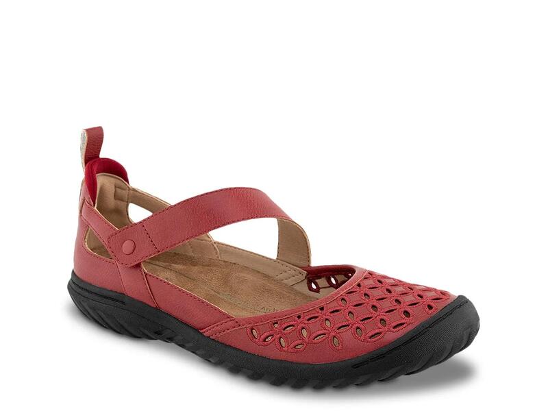 ジャイビーユー レディース シューズ パンプス JBUBianca Mary Jane Flat Red レッド｜ReVida 店