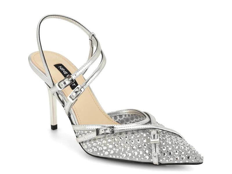 ナインウェスト レディース シューズ パンプス Tシャツ Nine WestPertee Pump Silver Metallic シルバー|ReVida 店