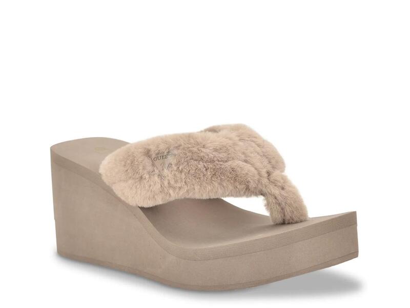 ゲス レディース シューズ サンダル GuessSabinn Wedge Sandalight Natural Beige ベージュ｜ReVida 店