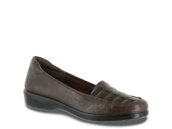 イージーストリート レディース シューズ パンプス Easy Street Genesis Flat Dark Brown 赤銅色 パンプス-レディース靴-靴