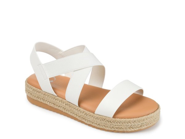 ジュルネ コレクション レディース シューズ サンダル Journee Collection Caroline Espadrille Sandal White ホワイト
