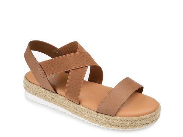 ジュルネ コレクション レディース シューズ サンダル Journee Collection Caroline Espadrille Sandal Light Brown ブラウン