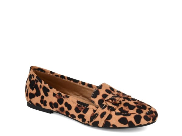 ジュルネ コレクション レディース シューズ スリッポン・ローファー Journee Collection Marci Loafer Tan/Black Leopard Print ブラック