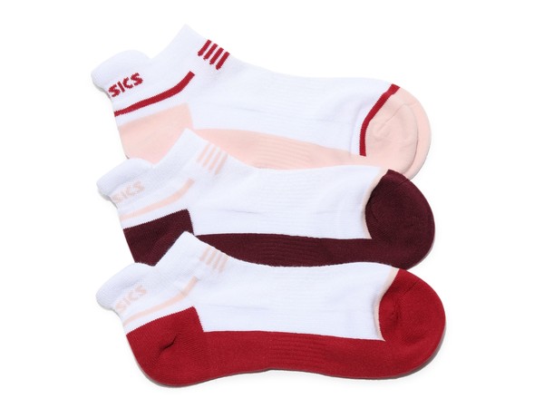 正規品直輸入 アシックス レディース 靴下 アンダーウェア Intensity 3 3 Pair Women S Ankle Socks White 素晴らしい外見 Css Edu Om