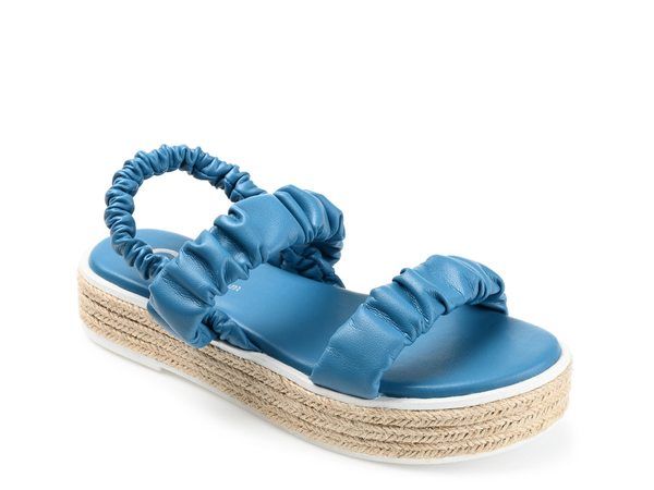 ジュルネ コレクション レディース シューズ サンダル プラットフォーム Journee Collection Knowles Espadrille Platform Sandal Blue ブルー