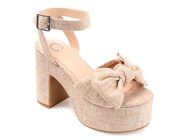 ジュルネ 寄せあわせ レディース シューズ サンダル プラットホーム Journee Collection Zenni Platform Sandal Beige ベージュ レディース靴-靴-コンフォートサンダル