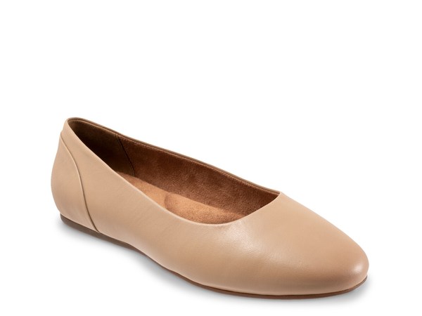 ホンブルグ帽ウォーク レディース シューズ パンプス Softwalk Shiraz Ballet Flat Beige ベージュ