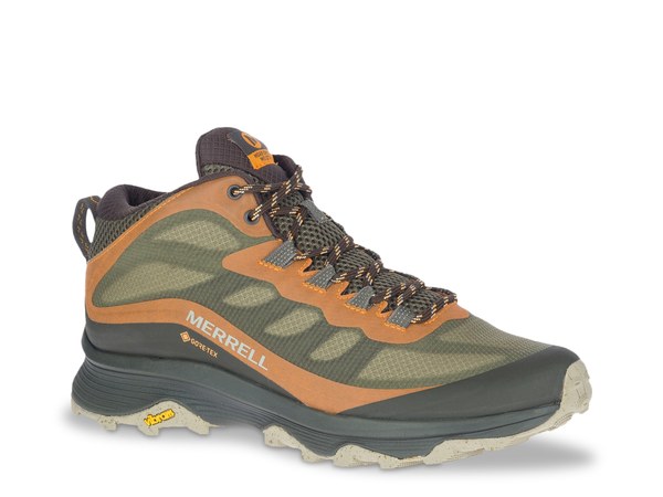 メレル メンズ スニーカー シューズ Moab Speed Mid Trail Shoe Green Orange