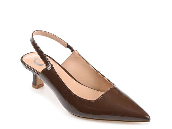 ジュルネ コレクション レディース シューズ パンプス Journee Collection Paulina Pump Brown Patent ブラウン