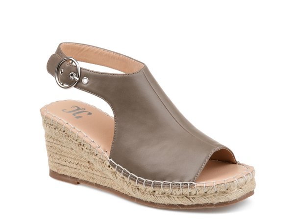 ジュルネ コレクション レディース シューズ サンダル Journee Collection Crew Espadrille Wedge Sandal Taupe トープ｜ReVida 店