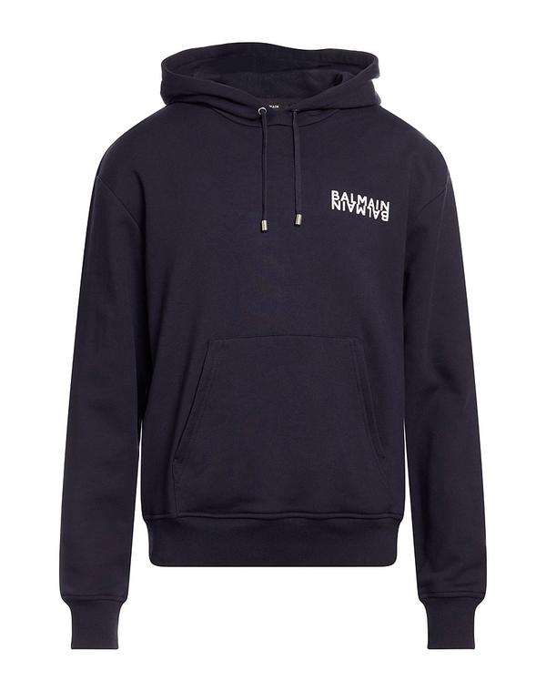 バルマン メンズ アウター パーカー・スウェット BALMAIN パーカー Navy ネイビー|ReVida 店