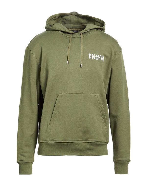 バルマン メンズ アウター パーカー・スウェット BALMAIN パーカー Military Green グリーン|ReVida 店