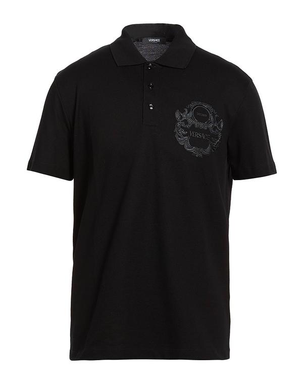 ヴェルサーチ メンズ トップス ポロシャツ VERSACE ポロシャツ Black ブラック｜ReVida 店