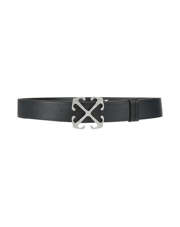 オフ-白いこと メンズ 添え物 三尺帯 OFF-WHITE なめし革三尺帯 Black 黒いこと