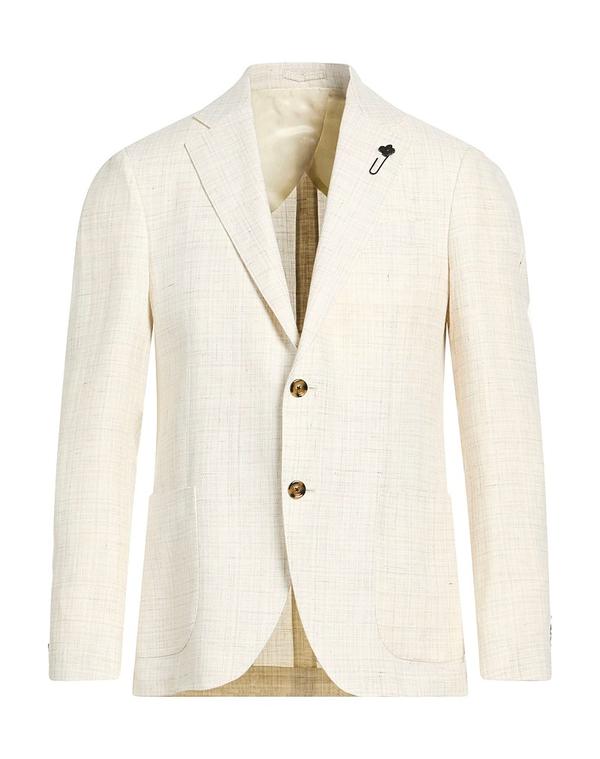 ラルディーニ メンズ アウター ジャケット・ブルゾン LARDINI テーラードジャケット Off-White オフホワイト｜ReVida 店