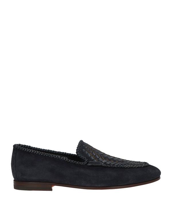 サントーニ メンズ シューズ スリッポン・ローファー SANTONI モカシン Midnight Blue 青色