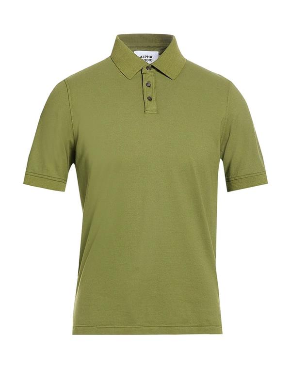 アルファス テューディオ メンズ トップス ポロシャツ ALPHA STUDIO ポロシャツ Military Green グリーン|ReVida 店
