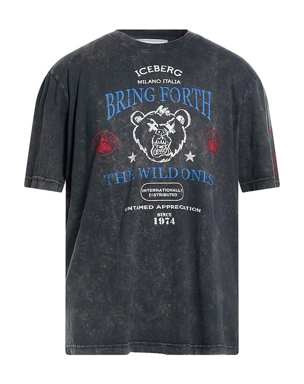 アイスバーグレタス メンズ トップス プルオーバー ICEBERG Ｔシャツ Charcoal 濃灰色