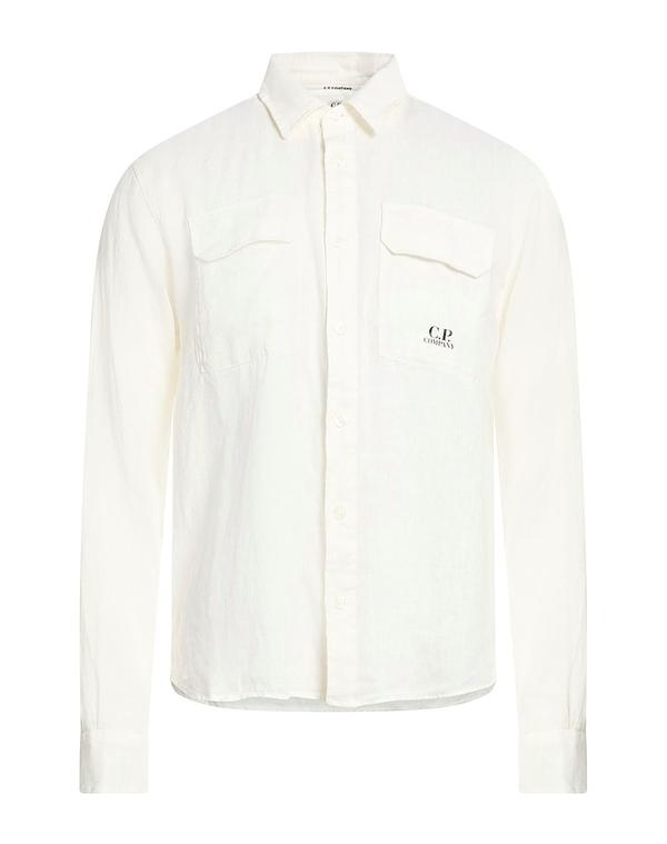 シーピーカンパニー メンズ トップス シャツ C.P. COMPANY リネンシャツ White ホワイト