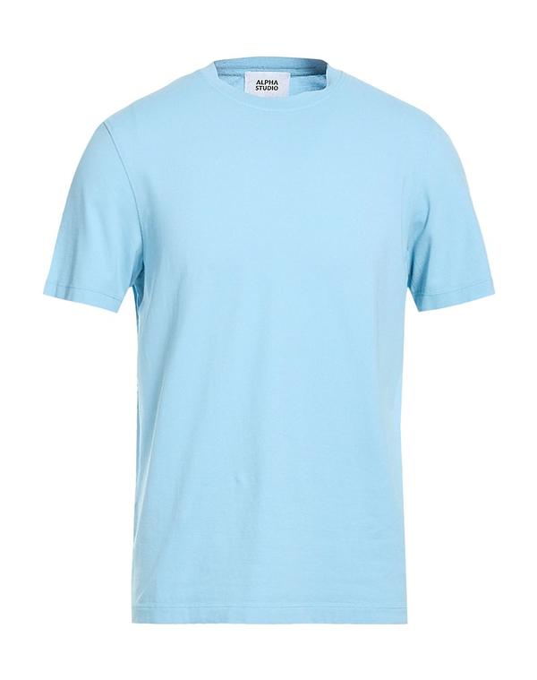 アルファス テューディオ メンズ トップス Tシャツ ALPHA STUDIO Ｔシャツ Sky Blue ブルー