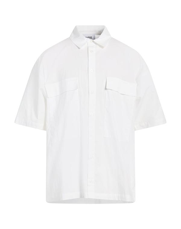 アルファス テューディオ メンズ トップス シャツ ALPHA STUDIO 無地シャツ White ホワイト｜ReVida 店