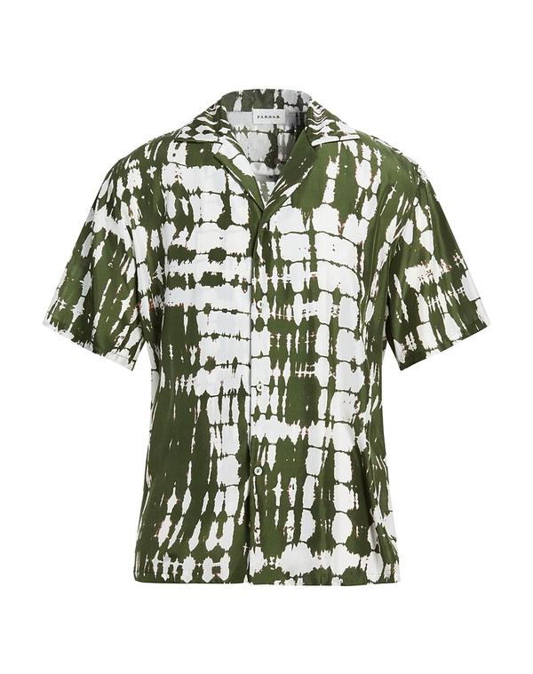 パロッシュ メンズ トップス シャツ P.A.R.O.S.H. 柄入りシャツ Military Green グリーン