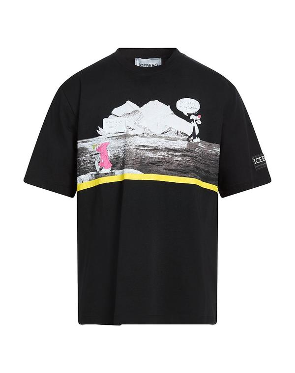アイスバーグ メンズ トップス Tシャツ ICEBERG Tシャツ Black ブラック|ReVida 店
