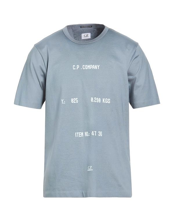 シーピーカンパニー メンズ トップス Tシャツ C.P. COMPANY Ｔシャツ Blue Gray グレー｜ReVida 店