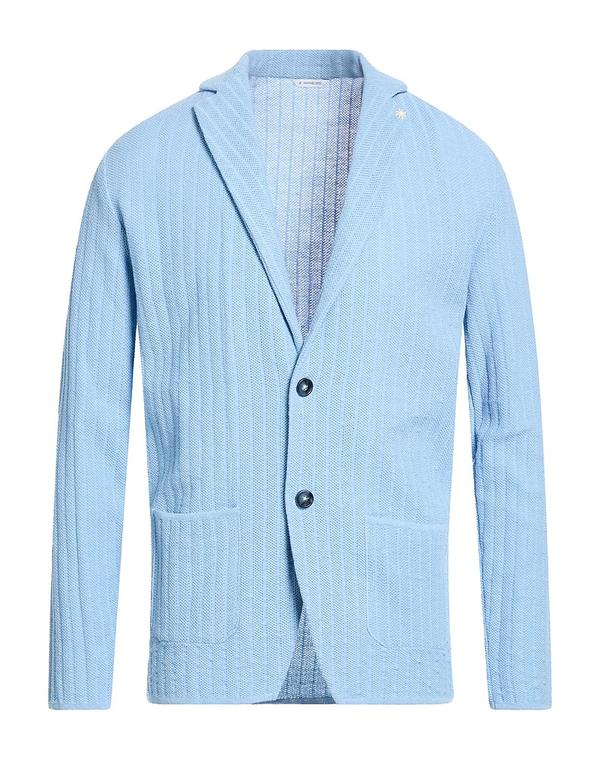 マニュエル リッツ メンズ アウター ジャケット・ブルゾン MANUEL RITZ テーラードジャケット Light Blue ブルー