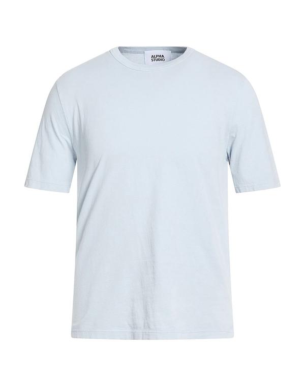 アルファス テューディオ メンズ トップス Tシャツ ALPHA STUDIO Tシャツ Sky Blue ブルー|ReVida 店
