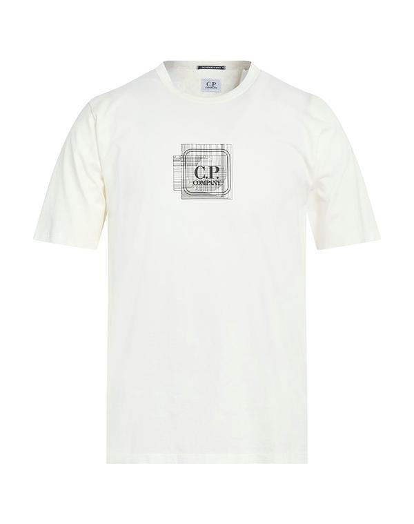 シーピーカンパニー メンズ トップス プルオーバー C.P. COMPANY Ｔシャツ Off-White 象牙色