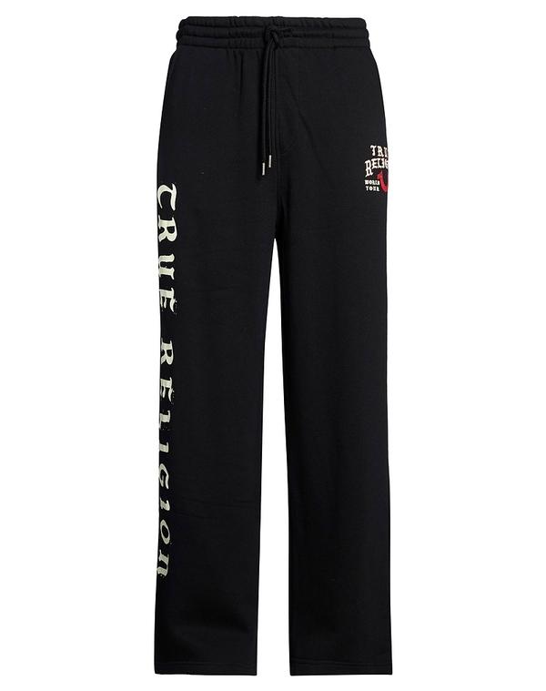 トゥルーレリジョン メンズ ボトムス 心地好いズボン下 TRUE RELIGION スウェットパンツ Black 黒いこと