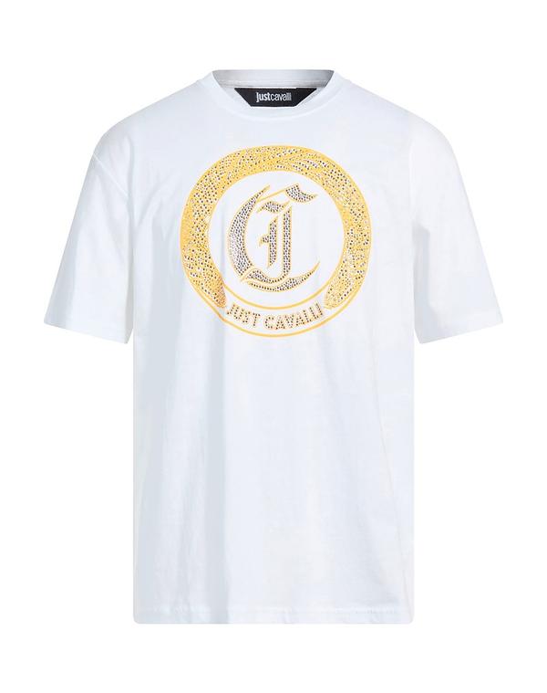 ジャストカバリ メンズ トップス プルオーバー JUST CAVALLI Ｔシャツ White 白いこと