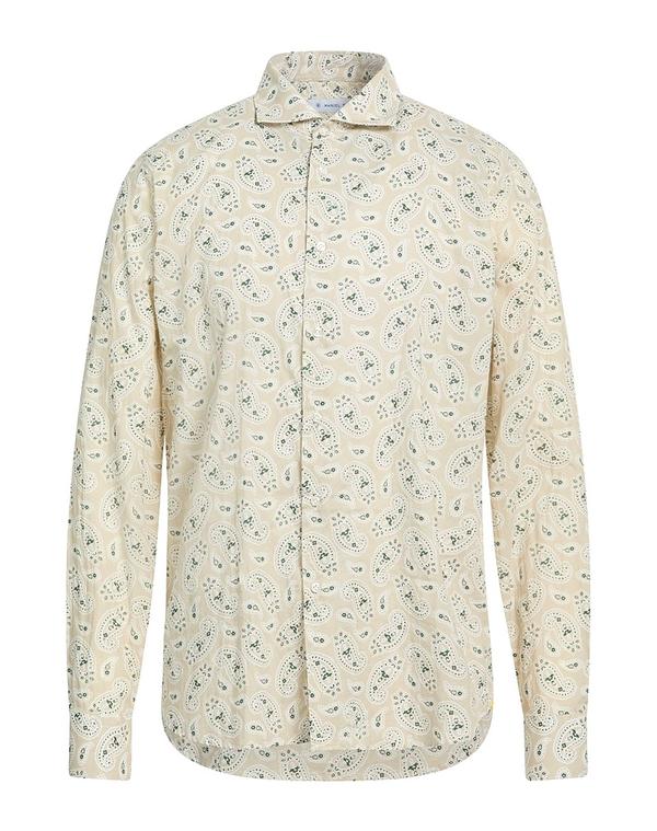 マニュエル リッツ メンズ トップス シャツ MANUEL RITZ 柄入りシャツ Beige ベージュ