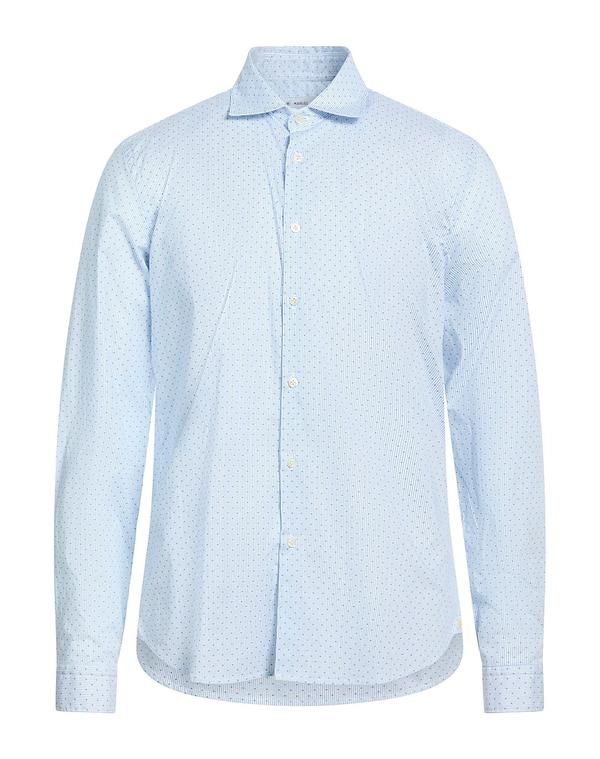 マニュエル リッツ メンズ トップス シャツ MANUEL RITZ ストライプ柄シャツ Azure Blue ブルー