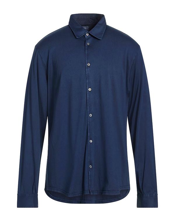 フェデーリ メンズ トップス シャツ FEDELI 無地シャツ Navy ネイビー