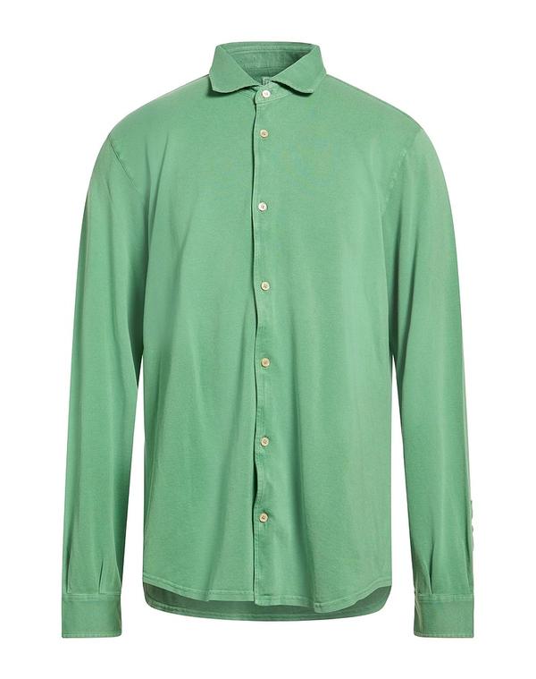フェデーリ メンズ トップス シャツ FEDELI 無地シャツ Green グリーン|ReVida 店