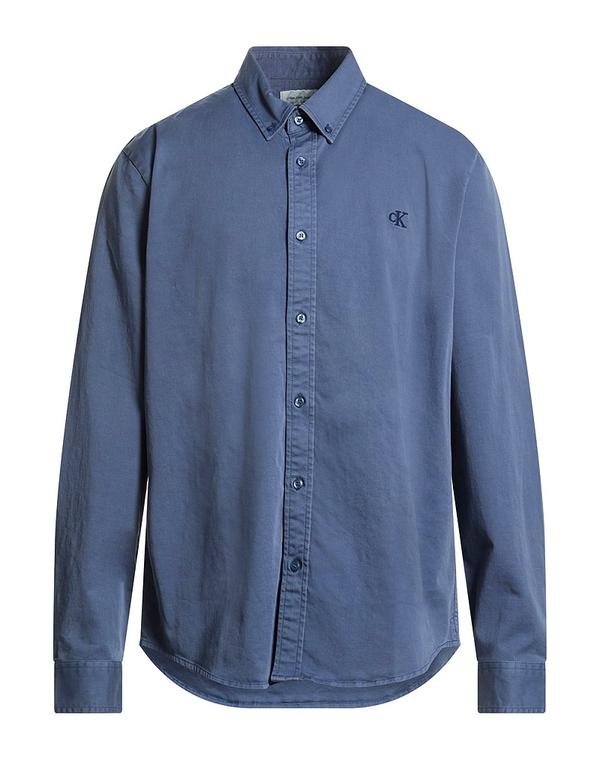 カルバンクライン メンズ トップス シャツ CALVIN KLEIN JEANS 無地シャツ Blue Gray グレー