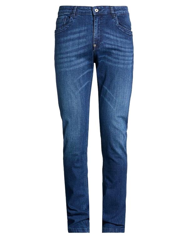 ビッケンバーグス メンズ ボトムス デニムパンツ BIKKEMBERGS ストレートレッグ Blue ブルー
