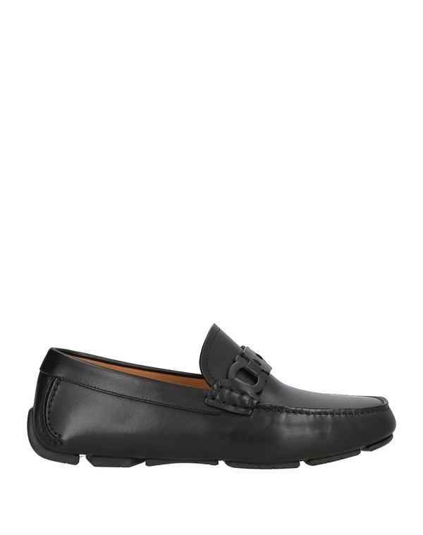 フェラガモ メンズ シューズ スリッポン・ローファー FERRAGAMO モカシン Black 黒いこと