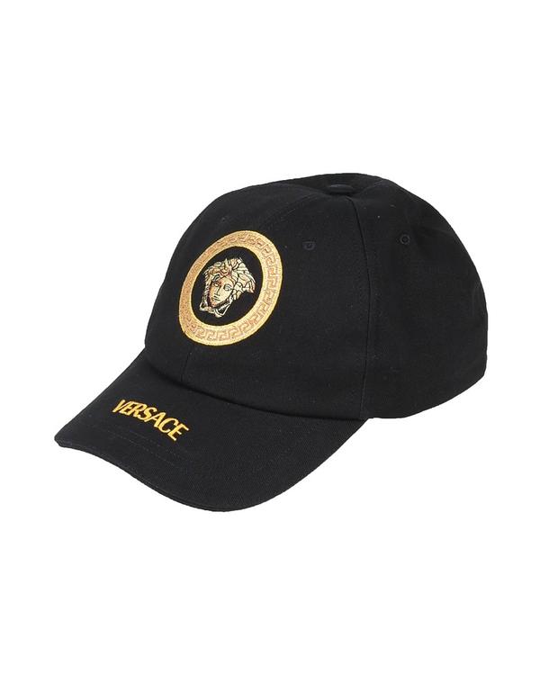 ヴェルサーチ メンズ 付属物 鳥打ち帽 VERSACE 鳥打ち帽 Black 黒いこと