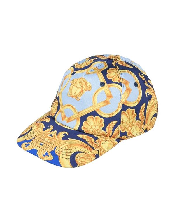 ヴェルサーチ メンズ 付属物 鳥打ち帽 VERSACE 鳥打ち帽 Sky Blue 青碧