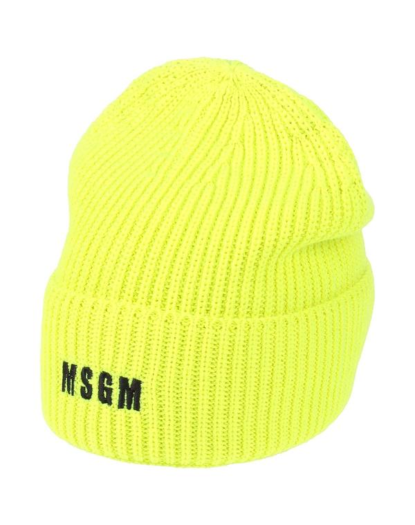 エムエスジイエム メンズ アクセサリー 帽子 MSGM 帽子 Yellow イエロー|ReVida 店